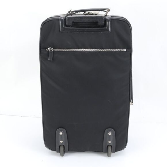 Prada Tessuto Nylon Triangle Logo Leather Suitcase Carry Case Bag Business - Picture 3 of 12